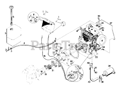 Gravely 987021 (8122) - Gravely Lawn Tractor, 12hp, Without Hydraulic Lift (SN: 000101 & Above) FUEL AND EXHAUST SYSTEM