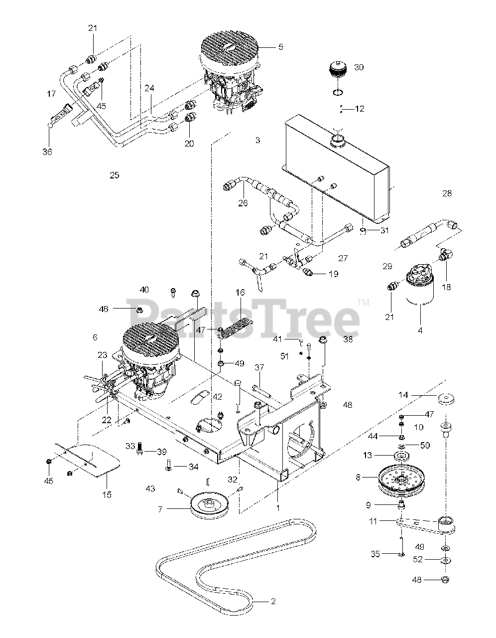 RedMax CZT 54 x (96767170100) RedMax 54" ZeroTurn Riding Mower (201709) HYDRAULIC PUMP