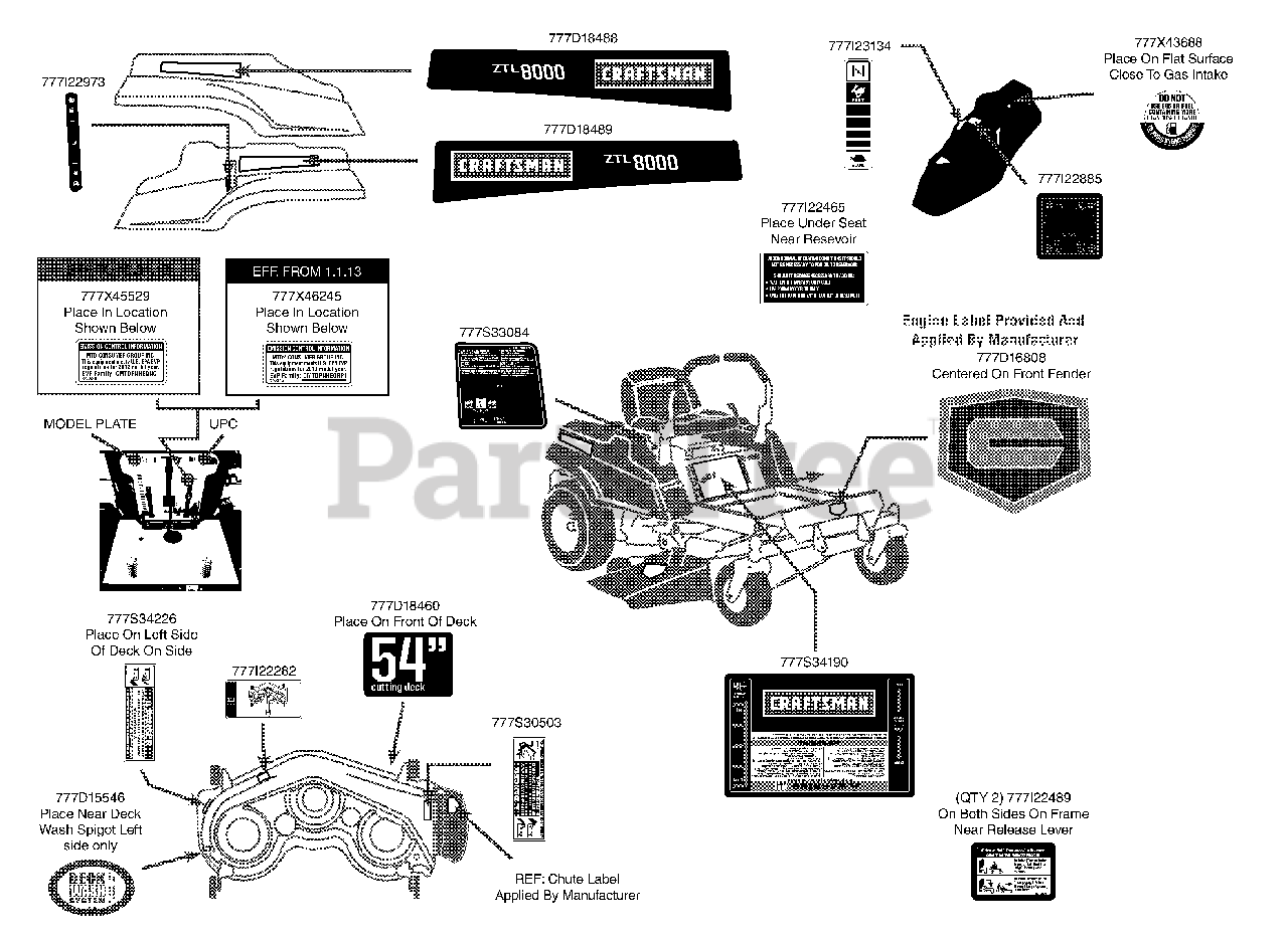 Craftsman 247.250610 (17AF2ACK099) - Craftsman ZTL8000 Zero-Turn