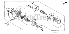 Honda EM5000SX K1 A/A (EA7) - Honda Generator, Made in Japan (SN: EA7-1100001 - EA7-1125948) EM STARTER MOTOR