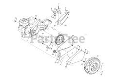 Husqvarna TR 530 (960910017-02) - Husqvarna Rear-Tine Tiller MAINFRAME, LEFT SIDE