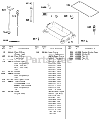 Briggs & Stratton 243432-1145-01 - Briggs & Stratton Horizontal Engine Engine Base, Dipstick