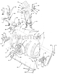 Cub Cadet 341 (190-341-100) - Cub Cadet 42" Snow Thrower Attachment Discharge Chute, Shave Plate And Skid Shoes