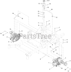 Toro 74465 (HD 2000) - Toro 48" Titan Zero-Turn Mower (SN: 400000000 - 403350971) Hydraulic Drive Assembly