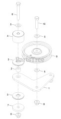 Exmark VTS651KA484 - Exmark 48" Vantage S-Series Stand-On Mower, Kawasaki FX651V (SN: 313000000 - 313999999) (2013) Pump Idler Assembly No. 117-7685