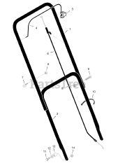 Murray 20102x94A - Murray 20" Walk-Behind Mower (1999) Handle Assembly
