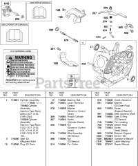 Briggs & Stratton 138437-0140-E1 - Briggs & Stratton Horizontal Engine Cylinder, Oil Sensor, Manuals