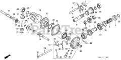 Honda H5518 NA2/D (TZAC) - Honda Multi-Purpose Tractor, Made in Japan (SN: TZAC-3500001 - TZAC-3599999) REAR DIFFERENTIAL GEAR