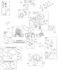 Briggs & Stratton 28M707-1162-E2 - Briggs & Stratton Vertical Engine Cylinder, Head, Oil, Piston, Sump, Crankshaft, Gasket