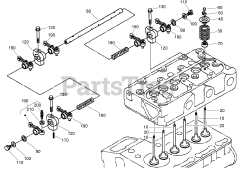 Toro 22333 (TX 525) - Toro Dingo Compact Utility Loader (SN: 270000401 - 270999999) (2007) Valve and Rocker Arm Assembly