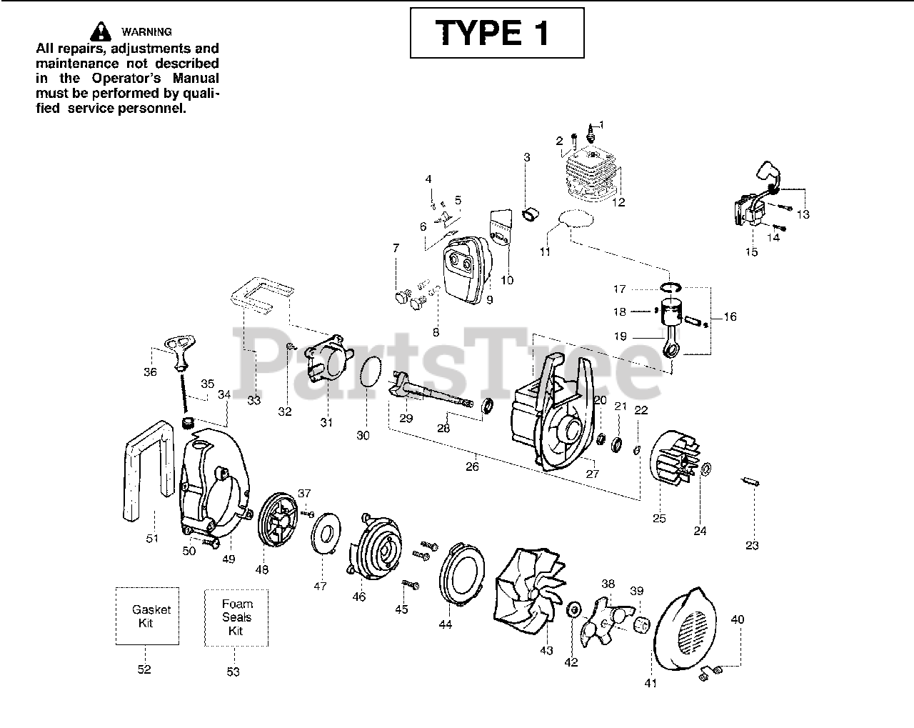 Poulan Pro BVM 200 LE Poulan Pro Blower Vacuum (Type 1) Engine