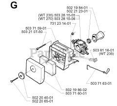 Husqvarna 225 E - Husqvarna Handheld Edger (1997-02) CARBURETOR &amp; AIR FILTER