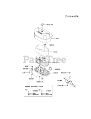 Kawasaki FH430V-DS26 - Kawasaki Engine AIR-FILTER/MUFFLER