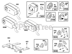 Briggs & Stratton 402707-1244-01 - Briggs & Stratton Vertical Engine Mufflers Groups, Deflectors