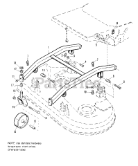 Simplicity 1691461 - Simplicity SunRunner 36" Front Cut Rear-Engine Riding Mower, 8hp 36" Mower Support Group