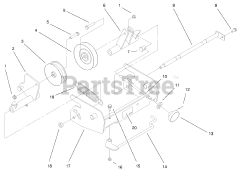 Toro 79375 - Toro 36" Tiller for 5xi Tractors (SN: 099000001 - 099999999) (1999) Pulley Box Assembly