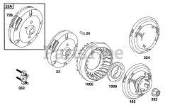 Briggs & Stratton 161432-0127-01 - Briggs & Stratton Horizontal Engine Flywheels, Fans, Screens