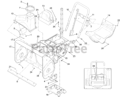 Toro 37798 (824 OE) - Toro 24" Power Max Snow Thrower (SN: 411309389 - 412999999) Main Frame and Auger Housing Assembly