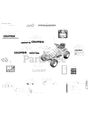 Columbia Q 92 GP (13AQ92GP897) - Columbia 50" Lawn Tractor (2010) Label Map