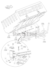 Husqvarna HUV 4210 EXP - Husqvarna 4x2 Utility Vehicle, Electric (2006-11) Bed Hinge