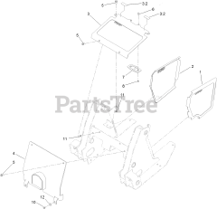 Toro 22328 HD (TX 1000) - Toro Dingo Wide Track Compact Utility Loader (SN: 414000000 - 999999999) Front Cover and Side Panel Assembly