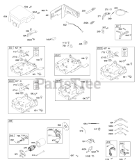 Briggs & Stratton 121302-0194-E2 - Briggs & Stratton Horizontal Engine Controls, Electric Starter, Governor Springs, Ignition