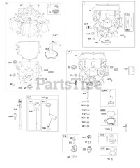 Briggs & Stratton 406777-0118-B1 - Briggs & Stratton Vertical Engine Engine Sump, Oil Pump, Dipstick/Tube Assembly