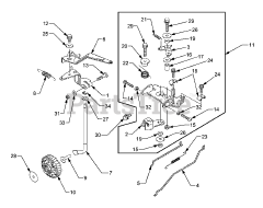 Cub Cadet 5254 E (54BE542-710) - Cub Cadet Compact Tractor Control Linkage And Governor