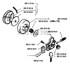 Husqvarna 45 - Husqvarna Chainsaw (1988-02) Oil Pump/Clutch