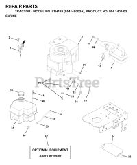 Husqvarna LTH 120 (954140003-A) - Husqvarna Lawn Tractor (1997-01) ENGINE