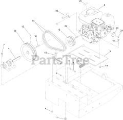 Toro 60216 (MMX-658H-S) - Toro Mortar Mixer (SN: 315000001 - 315999999) (2015) Drive Assembly