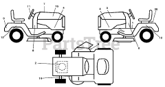 Poulan Pro PB 195H42 LT (960420036-04) - Poulan Pro Lawn Tractor (2009-09) Decals