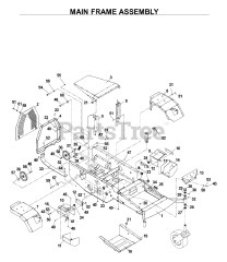 Husqvarna BZ 6127 D (968999218) - Husqvarna 61" Zero-Turn Mower (2003-06) MAINFRAME, LEFT SIDE