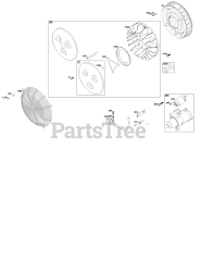 Briggs & Stratton 61E377-0030-J1 - Briggs & Stratton Horizontal Engine Flywheel, Ignition, and Starter Group