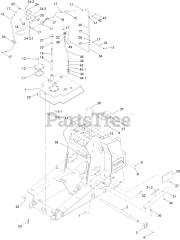 Toro 22328 HD (TX 1000) - Toro Dingo Wide Track Compact Utility Loader (SN: 414000000 - 999999999) Hydraulic Tank and Track Shaft Assembly