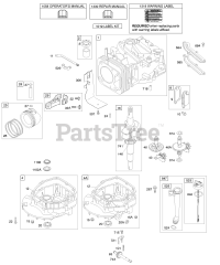 Briggs & Stratton 111602-0175-E1 - Briggs & Stratton Vertical Engine Camshaft, Crankshaft, Cylinder, Engine Sump, Lubrication, Piston Group