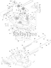 Toro 74909 TE (6000) - Toro 132cm Z Master Zero-Turn Mower, Side-Discharge Deck (SN: 316000001 - 316999999) (2016) DECK ASSEMBLY