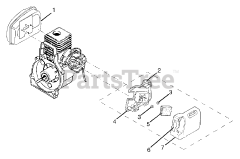 Ryobi RY 70101 - Ryobi String Trimmer Air Box / Muffler Assembly
