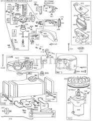 Briggs & Stratton 193702-0120-01 - Briggs & Stratton Vertical Engine Carburetor &amp; Fuel Tank Assy