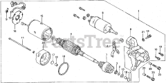 Honda ES3500 K1 A (ES3500) - Honda Generator, Made in Japan (SN: ES3500-1100014 - ES3500-1129443) STARTER MOTOR