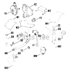 Kohler K91-40180G - Kohler K-Series Engine, Basic Version, 4hp, 3kW Carburetor (Cont.) 0201004549