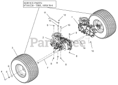 Gravely 915248 (ZTX 42) - Gravely 42" Zero-Turn Mower, 22hp Kohler (SN: 085000 & Above)
