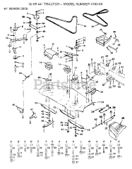 Poulan 418024 - Poulan Lawn Tractor (2006-01) MOWER DECK / CUTTING DECK