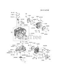 Kawasaki FS481V-AS25 - Kawasaki Engine CYLINDER/CRANKCASE