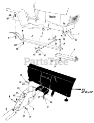 Cub Cadet 355 (195-355-100) - Cub Cadet Blade Adapter (1985) Snow Blade Adapter Kit
