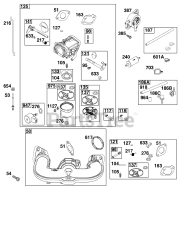 Briggs & Stratton 40U877-0019-B1 - Briggs & Stratton Vertical Engine Carburetor and Fuel Supply Group