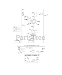 Briggs & Stratton 128432-0116-E1 - Briggs & Stratton Horizontal Engine Carburetor, Kits/Gaskets - Carburetor