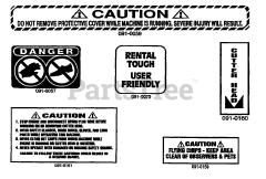 Snapper CPSC 9V - Snapper Stump Grinder, 9hp Decals