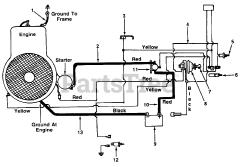 MTD 136-516-000 - MTD Lawn Tractor (1986) Electrical Electric Start