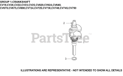 Kohler CV750-3005 - Kohler Command PRO Engine, Basic Version, 27hp, 20.1kW 01 CrankShaft